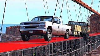 Cars vs Glass Bridge #2 - BeamNG Drive