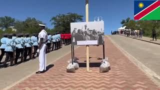 The Military escorted the remains of His Excellency Dr Sam Nuujoma to Heroes Acre #Namibia