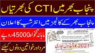 College CTI jobs 2021 | Notification issued | How to apply  | technical sajjad channel