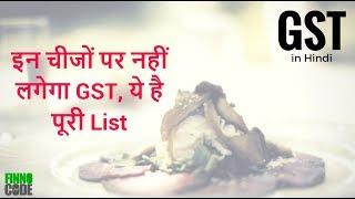 10  Items not covered under GST | Products Exempted from GST