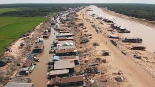 Floating village near Siem Riep. Cambodia 2020. DJI Mavic mini.