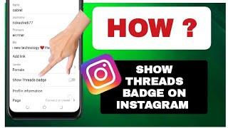 how to show threads badge on Instagram