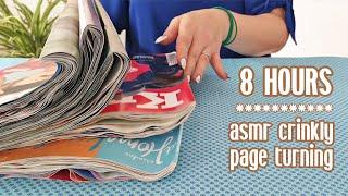 ASMR Fall Asleep to 8 Hours  of Crinkly Page Turning • No Talking