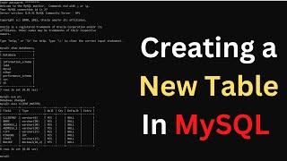 How to create new Database and Table in MySQL Command Line Client - Create Table In MySQL - Part 1