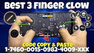 BGMI PUBG MOBILE BEST 3 FINGER CLAW CONTROL CODE | 3 FINGER CLAW CONTROL CODE FOR BGMI PUBG MOBILE