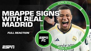  FULL REACTION  KYLIAN MBAPPE OFFICIALLY SIGNS WITH REAL MADRID | ESPN FC