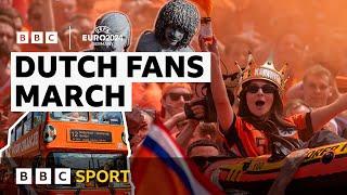 Inside Netherlands fans' viral 'bouncing' celebrations | Uefa Euro 2024 | BBC Sport
