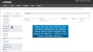 5) How to create a new company in Blesta by Gecko Websites