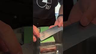 Nakiri vs Swede #fyp #knife #knifesharpening #ray #knifesharpener #rui #knives  Raythesharpener.com