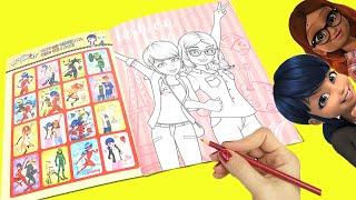 Miraculous Ladybug Coloring Book Pages with Marinette and Alya