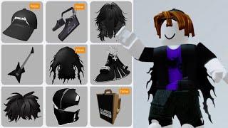 15 FREE BLACK ITEMS ROBLOX!  (2023)