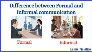 Difference between Formal and Informal communication in Hindi | very easy