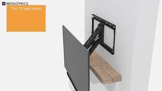 Monoprice 42in to 65in Above Fireplace Pull-Down Full-Motion Articulating TV Wall Mount Installation
