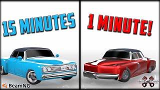 Building A Car In 15 Minutes, 5 Minutes, 1 Minute! Automation - BeamNG