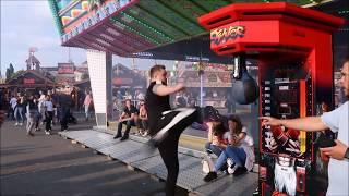 German Kickboxer destroys Boxing Machine