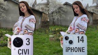 Xiaomi Civi 3 Vs iPhone 14 Camera Test Comparison Video Test