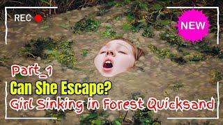 Girl Sinking in Forest Quicksand || Can She Escape? || Part_1 #survival #adventure #quicksand