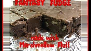 How to make FANTASY FUDGE - SIMPLE and EASY made with Marshmellow Fluff