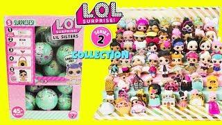 LOL SURPRISE Series 2 FULL COLLECTION With Cupcake JR + Full Case of LOL LITTLE SISTERS Unboxing