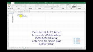 Utilisez la petite fonction pour trouver le plus petit valeurs dans une liste avec Excel