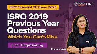 ISRO Scientist SC Exam 2023 | ISRO 2019 Civil Engineering (CE) Previous Year Solved Paper Solution