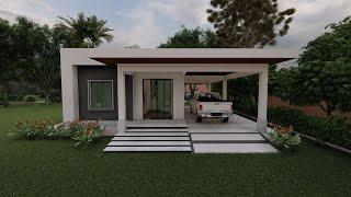 2 Bedroom Modern House Design with size 32' x 32' || Cost Estimation 114k Myr
