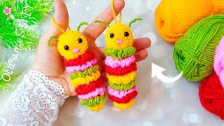 It's so Cute ️ Super Easy Caterpillar Making Idea with Yarn - You will Love It - DIY Woolen Crafts