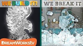 Carving an Ice Eagle + CRUSHING IT! | WE BUILD IT WE BREAK IT