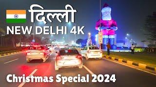 NEW DELHI Christmas Drive  - Aerocity to Delhi Airport | Festive Streets & Night Vibes