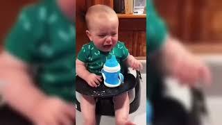 Cheese slice helps baby stop crying