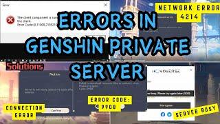 how to solve errors in genshin impact private server | psgenshin