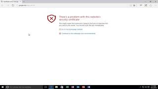 Microsoft Edge - How To Fix 'There Is A Problem With This Websites Security Certificate'