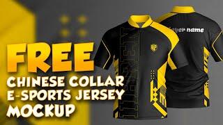 FREE CHINESE COLLAR JERSEY MOCKUP DESIGN (FREE MANDARIN COLLAR MOCKUP PSD)