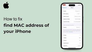 How to find MAC address of your iPhone ( iOS ) 2024