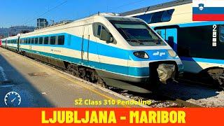 Cab Ride Ljubljana - Maribor (ICS Pendolino-Slovenian Railways, Slovenia) train driver's view in 4K