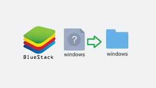 Add files on Bluestacks 3 (windows folder fixed)