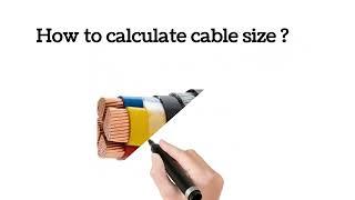 How to calculate cable size in 3 phase circuits