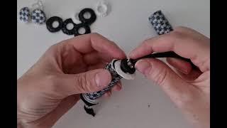 polymer clay tutorial: hollow beads pendant in puzzle look. diy jewelry