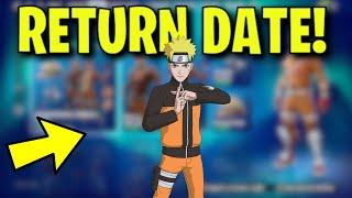 NARUTO SKIN RETURN RELEASE DATE in FORTNITE ITEM SHOP! (Naruto Skin Returning to Fortnite)
