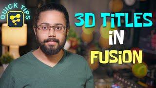 Introduction to 3D Titles and Motion Graphics | Part 2 | DaVinci Resolve | Fusion