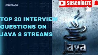 TOP 20 INTERVIEW QUESTIONS ON JAVA 8 STREAMS| Java|Spring boot| Microservices| java 8 features