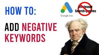 Adding Negative Keywords to Your Google Search Campaign