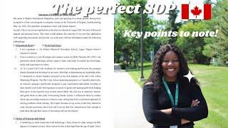 How to write PERFECT SOP for  Canada Study Visa | MY OWN STATEMENT OF PURPOSE