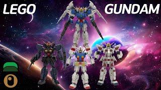 every lego gundam video compilation(rx-78-2, wing gundam zero, unicorn gundam,mk-2)