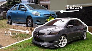 BUILD A TOYOTA VIOS in 12 MINUTES ON A BUDGET | Full video process Project Car #02