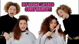 DIY TUTORIAL OF A PROFESSIONAL DRY CURLY HAIRCUT — hairstylist shows me how!