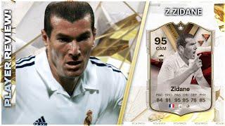 THE STRONGEST OF THEM ALL .....!!!!! DYNASTY ICON 95 RATED ZINEDINE ZIDANE PLAYER REVIEW - EA FC24