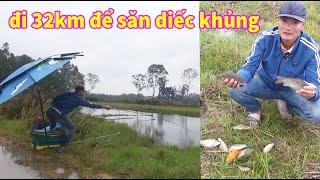 câu cá diếc khổng lồ - đi 32km để chinh phục - phải công nhận cá diếc to thật các bác ạ