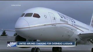 United Airlines will charge extra fee for use of overhead bins