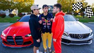 OUR BEST FRIENDS RACE! (BMW M4 Competition vs Mercedes AMG C63s)